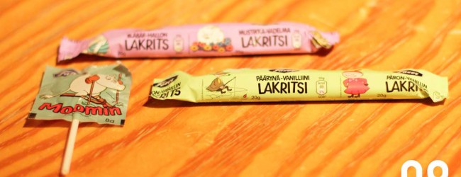 azer Päärynä-Vanilliini Lakritsi / Fazer Blåbär-Hallon Lakrits / Moomin Lolly